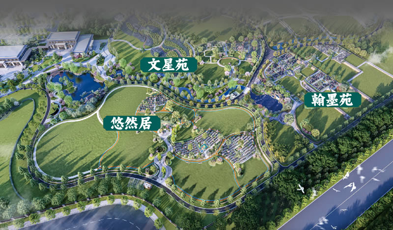 回龙岗人文纪念园全景